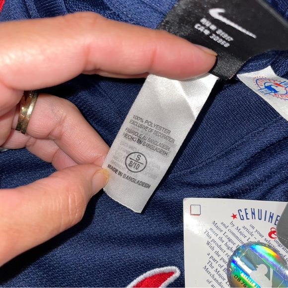 Nike Team NWT! MLB Braves Navy/Red Logo Embroidered V-Neck Tank Top Size S - Picture 7 of 13